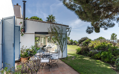 Terrace by bedroom with access to gardens